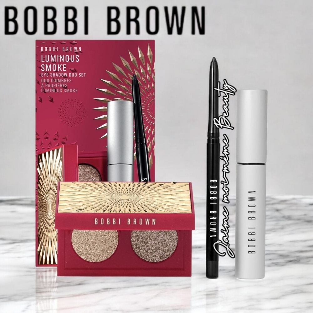 Bobbi Brown Lumimous Smoke Shimmer Eyeshadow Duo, Mascara and Eyeliner